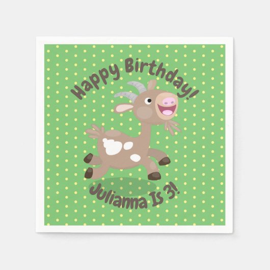 Niedliche Cartoon-Illustration Serviette (Vorderseite)