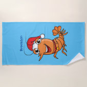 Niedliche Cartoon-Illustration Strandtuch (Vorderseite)