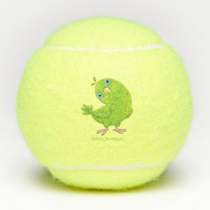 Niedliche Cartoon-Illustration Tennisbälle