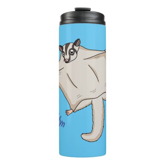 Niedliche Cartoon-Illustration Thermosbecher (Vorderseite)