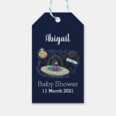 Niedliche Cartoon-Illustration über Fische im Welt Geschenkanhänger (Rückseite)