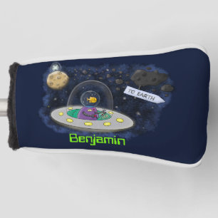 Niedliche Cartoon-Illustration über Fische im Welt Golf Headcover