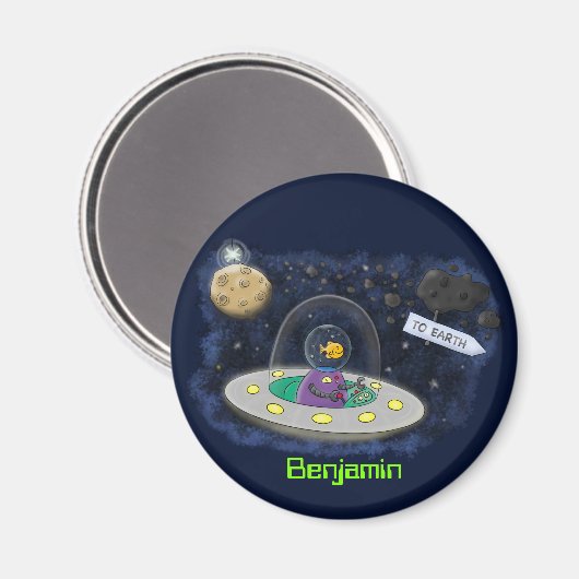 Niedliche Cartoon-Illustration über Fische im Welt Magnet (Vorderseite/Rückseite)