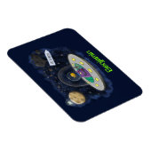 Niedliche Cartoon-Illustration über Fische im Welt Magnet (Rechte Seite)