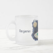 Niedliche Cartoon-Illustration über Fische im Welt Mattglastasse (Links)