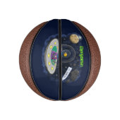 Niedliche Cartoon-Illustration über Fische im Welt Mini Basketball (Vertikal)