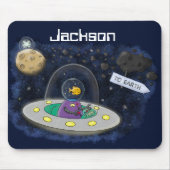 Niedliche Cartoon-Illustration über Fische im Welt Mousepad (Vorne)