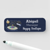 Niedliche Cartoon-Illustration über Fische im Welt Namensschild (Beispiel)