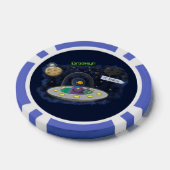 Niedliche Cartoon-Illustration über Fische im Welt Pokerchips (Einzeln)