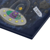 Niedliche Cartoon-Illustration über Fische im Welt Schneidebrett (Ecke)