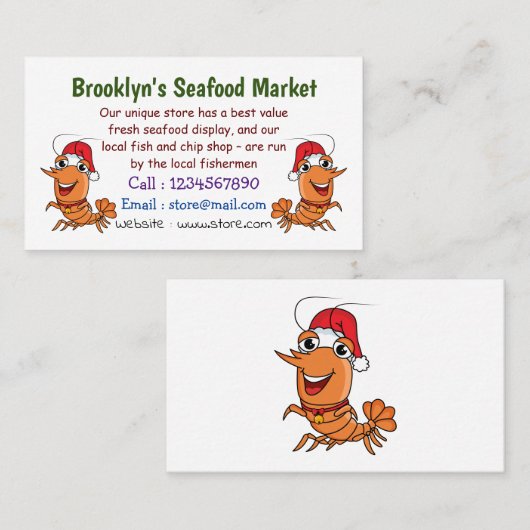 Niedliche Cartoon-Illustration Visitenkarte (Vorne/Hinten)