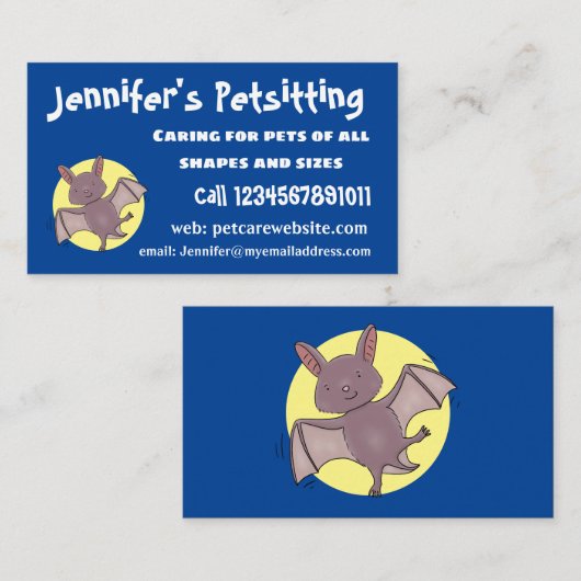 Niedliche Cartoon-Illustration Visitenkarte (Vorne/Hinten)