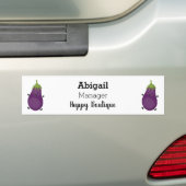 Niedliche Cartoon-Illustration von Auberginen Autoaufkleber (Auf Auto)