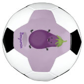 Niedliche Cartoon-Illustration von Auberginen Fußball (Gedreht)