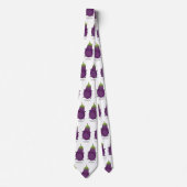 Niedliche Cartoon-Illustration von Auberginen Krawatte (Vorderseite)