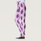 Niedliche Cartoon-Illustration von Auberginen Leggings (Links)