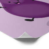 Niedliche Cartoon-Illustration von Auberginen Poster (Ecke)