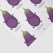 Niedliche Cartoon-Illustration von Auberginen Seidenpapier (Ausschnitt)