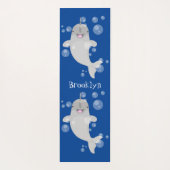 Niedliche Cartoon-Illustration Yogamatte (Rückseite)