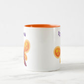 Niedliche Cartoon-Illustration Zweifarbige Tasse (Mittel)