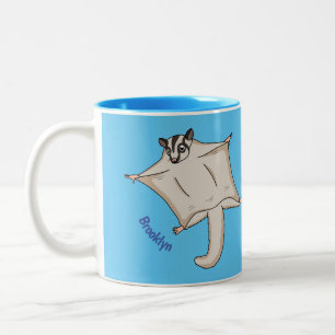 Niedliche Cartoon-Illustration Zweifarbige Tasse