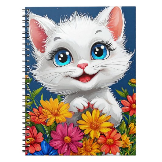 Niedliche Cartoon-Katze Notizblock (Vorderseite)