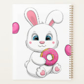 Niedliche Cartoon Katze und Hase mit Herzen. Planer (Rückseite)