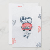 Niedliche Cartoon-Katzen der Einsatzpartei Moderne Einladung (Rückseite)