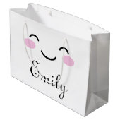 Niedliche Cartoon-Kinderdusche Große Geschenktüte (Rückseite Schrägansicht)