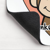 Niedliche Cartoon-Klipp-Kunst-Lächeln-Affe-Liebe Mousepad (Ecke)