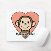 Niedliche Cartoon-Klipp-Kunst-Lächeln-Affe-Liebe Mousepad (Mit Mouse)