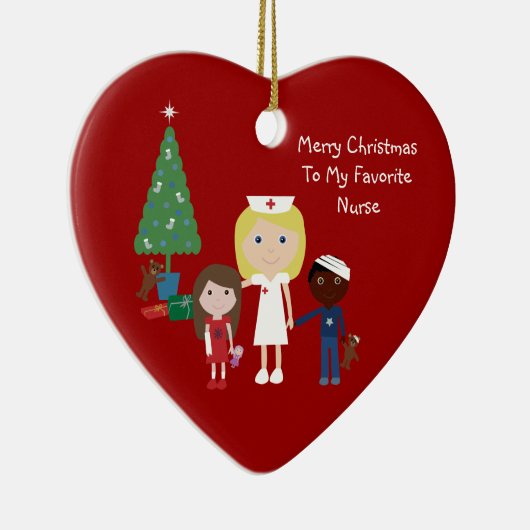 Niedliche Cartoon-Krankenschwester, Kinder u. Keramikornament (Rechts)