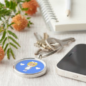 Niedliche Cartoon-Krankenschwester u. Herzen Schlüsselanhänger (Seite)