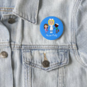 Niedliche Cartoon-Krankenschwester u. Kinderknopf Button (Beispiel)
