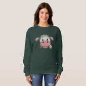 Niedliche Cartoon Kuh | Kawaii Farm Animal Sweatsh Sweatshirt (Vorne ganz)