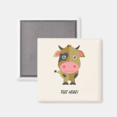 Niedliche Cartoon Kuh Magnet (Vorderseite/Rückseite)