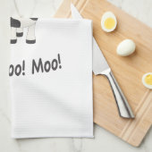 Niedliche Cartoon-Kuh MOO-MOO-MOO Handtuch (Viertel Falte)