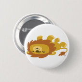 Niedliche Cartoon Lazy Lion Button-Abzeichen Button (Vorne & Hinten)