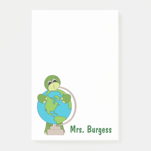 Niedliche Cartoon-Lehrer-Post-Itanmerkungen Post-it Klebezettel (Vorderseite)