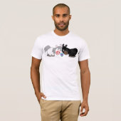 Niedliche Cartoon Ponies Standoff T - Shirt (Vorne ganz)