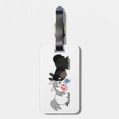 Niedliche Cartoon Ponys Standoff Gepäckmarke Gepäckanhänger (Rückseite vertikal)