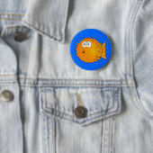 Niedliche Cartoon-Puffer-Fische Button (Beispiel)