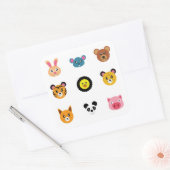 Niedliche Cartoon Quadratischer Aufkleber (Umschlag)