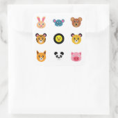 Niedliche Cartoon Quadratischer Aufkleber (Tasche)