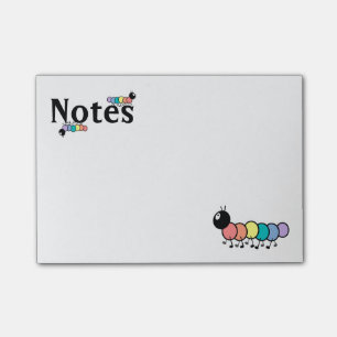 Niedliche Cartoon-Raupen Post-it Klebezettel