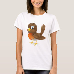 Niedliche Cartoon Robin-Illustration T-Shirt