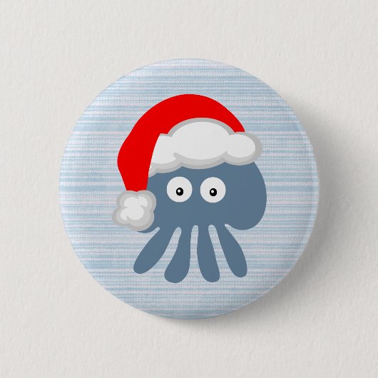 Niedliche Cartoon-Sankt-Quallen Button (Vorderseite)