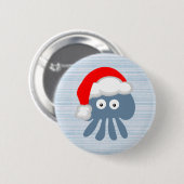 Niedliche Cartoon-Sankt-Quallen Button (Vorne & Hinten)