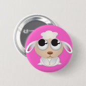Niedliche Cartoon-Schafe Button (Vorne & Hinten)