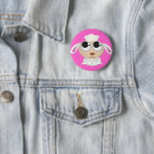 Niedliche Cartoon-Schafe Button (Beispiel)